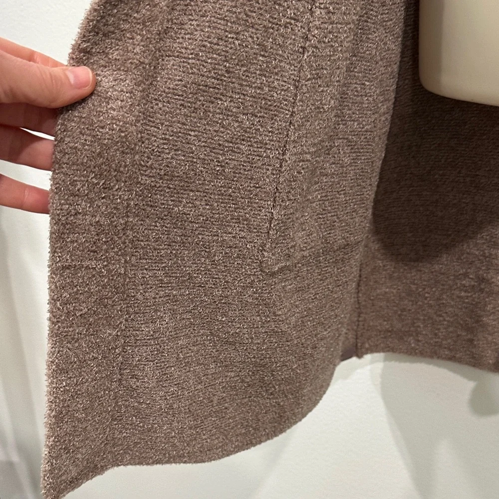 Barefoot Dreams CozyChic Lite  Brown Long Cardigan - Picture 8 of 13